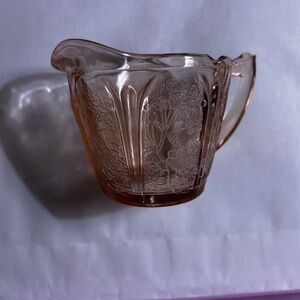 Anchor Hocking Pink Pressed Glass Creamer